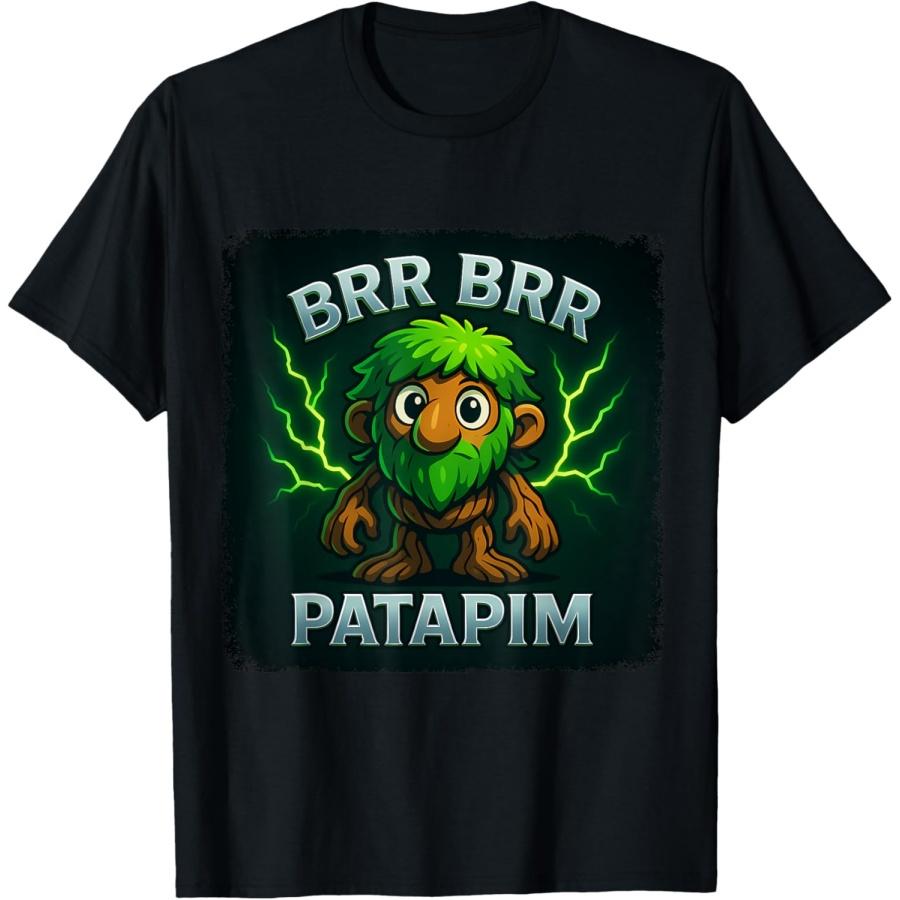 BRR BRR Патапим - Итальянская футболка с мемом про мозговую гниль XXXXXL чёрный