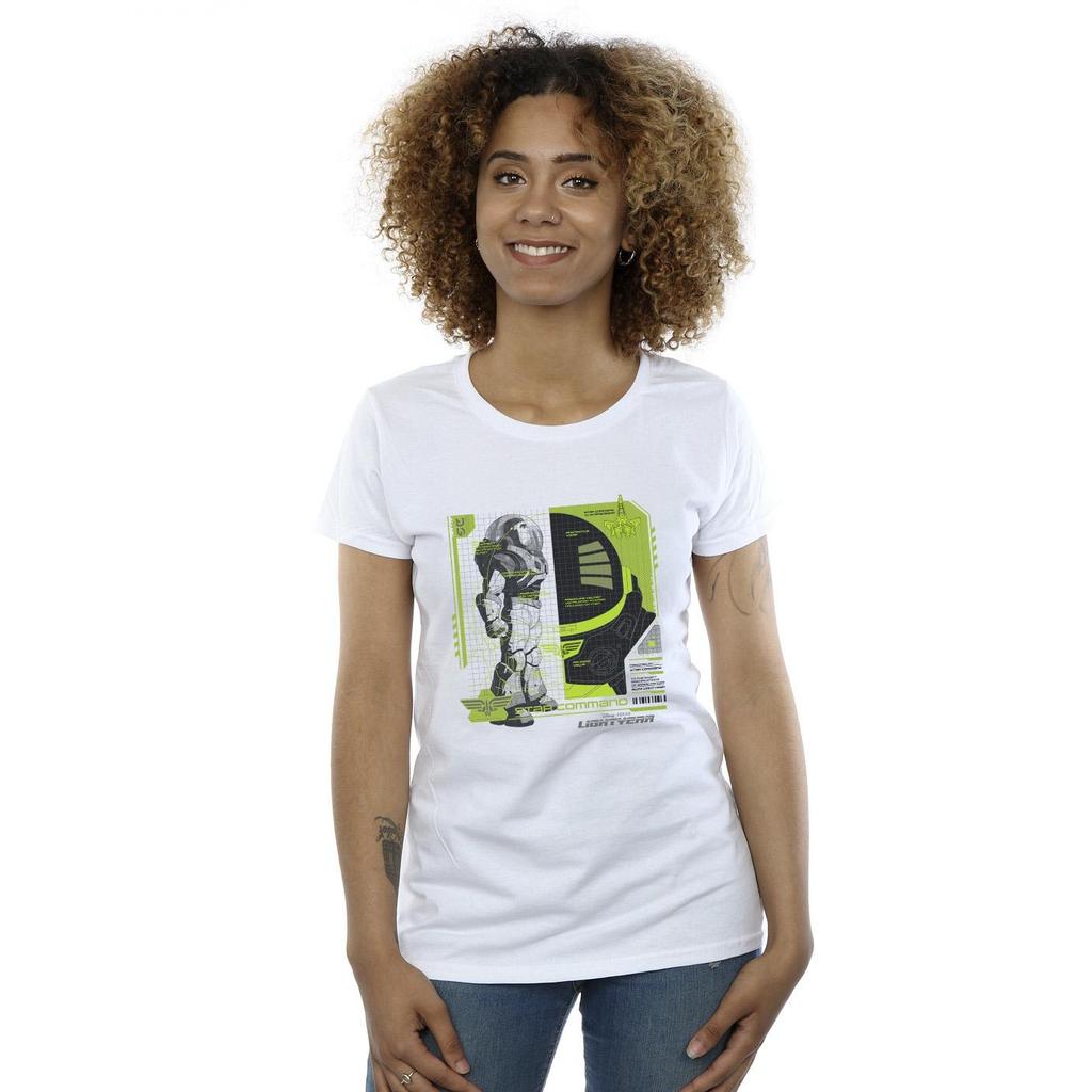 Disney Womens/Ladies Lightyear Buzz Tech Panel Cotton T-Shirt