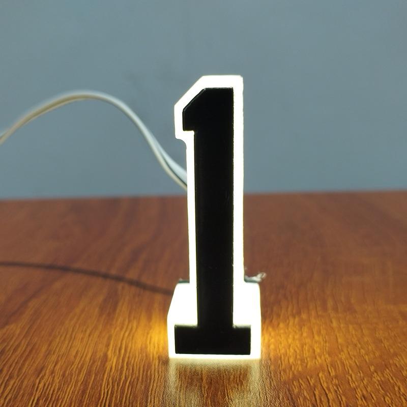 Cross-Border Exclusive LED House Number Lights, 12V Powered, Non-Solar, Illuminated.