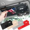 New Car Sun Visor Organizer Multi-Pocket Glasses Clip Car Storage Bag For Jeep Wrangler Grand Cherokee Compass Renegade Cherokee Gladiator