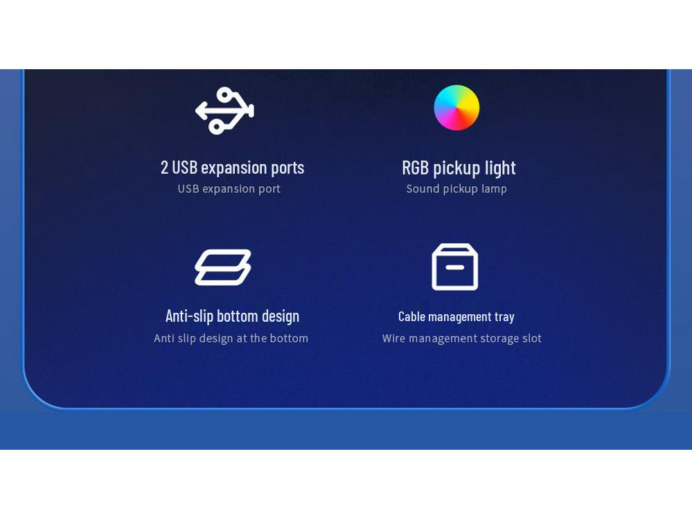 Fifine RGB Gaming Headset with USB Stand & Voice-activated Light