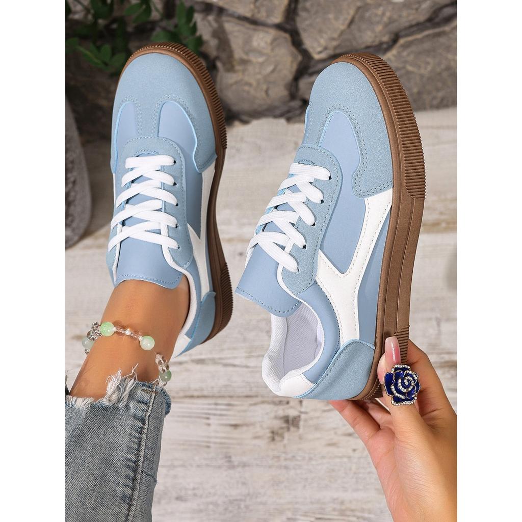 Women's Lace Up Sports Shoes - Low Cut Design, Suitable for Fitness, Skateboarding, Daily Wear and Casual Shoes All Season, Women's Sports Shoes