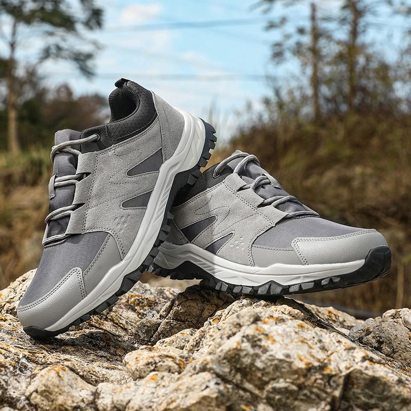 Unisex Low-Cut Hiking Shoes Trail Walking Mountain Climbing Camping Slip-Resistant Rubber Sole Breathable Mesh Lining