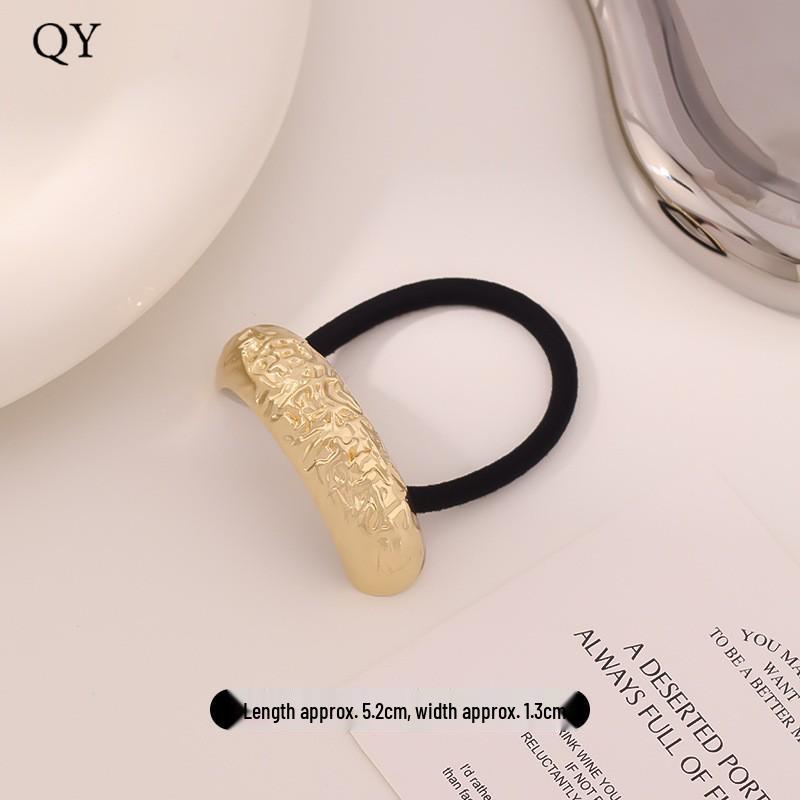 Minimalist Metal Hair Ring - New Korean Style High-End Ponytail Tie Rubber Band.