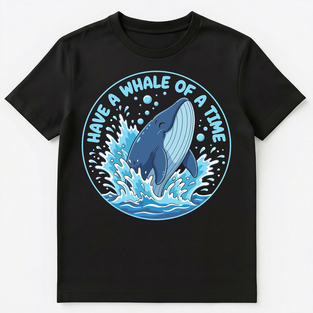 Whimsical Whale Time Fun Sea Adventure Art Unisex T-Shirt