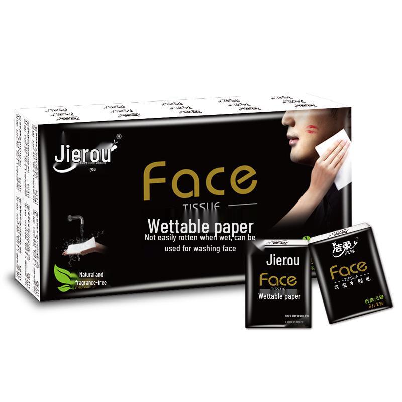 Jie Rou 4-lagige Mini-Taschentücher, 30 Packungen, je 6 Blatt – Tragbare Gesichts-Servietten