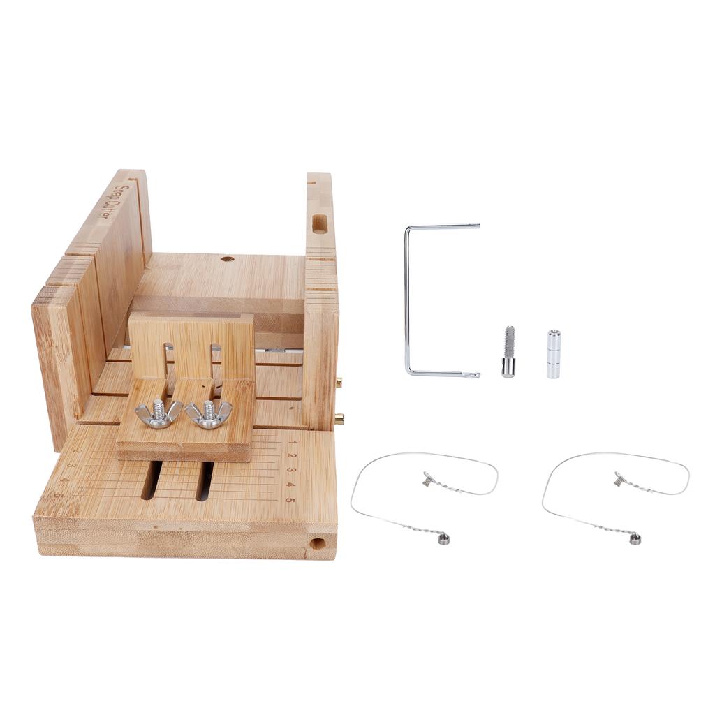 Practical Adjustable Bamboo Soap Cutter Bread Cutter Mold DIY Soap Cutting Tool