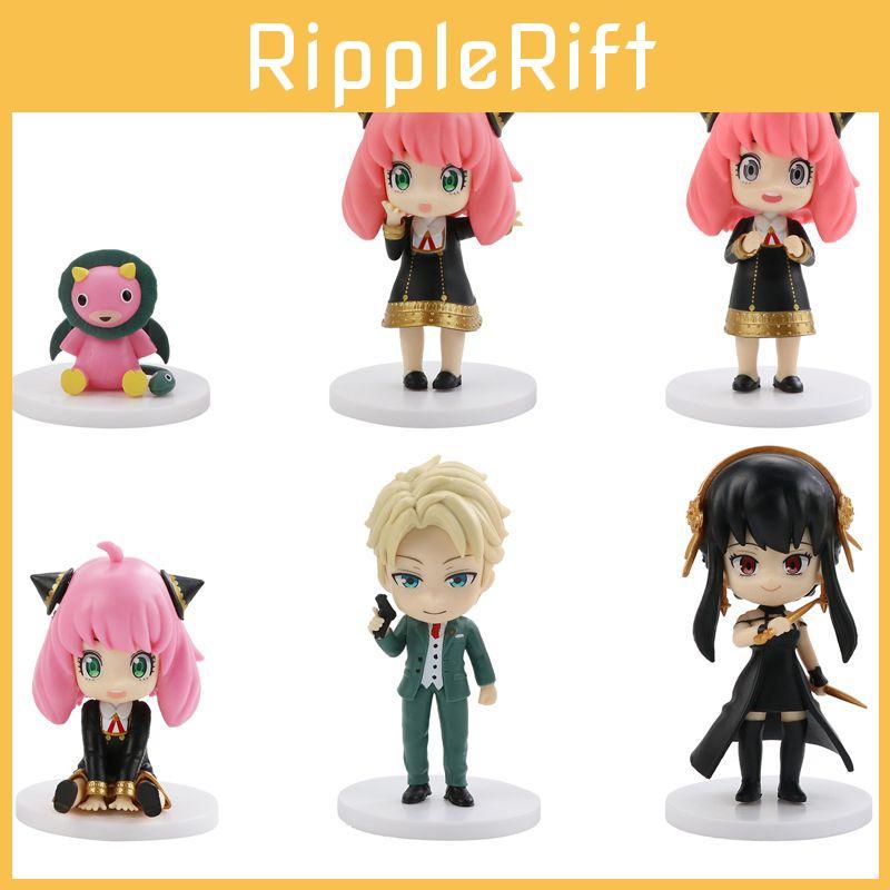 Spy X Family Figures Anya Forger Loid Yor Forger Figurine Doll Toys Set Of 6