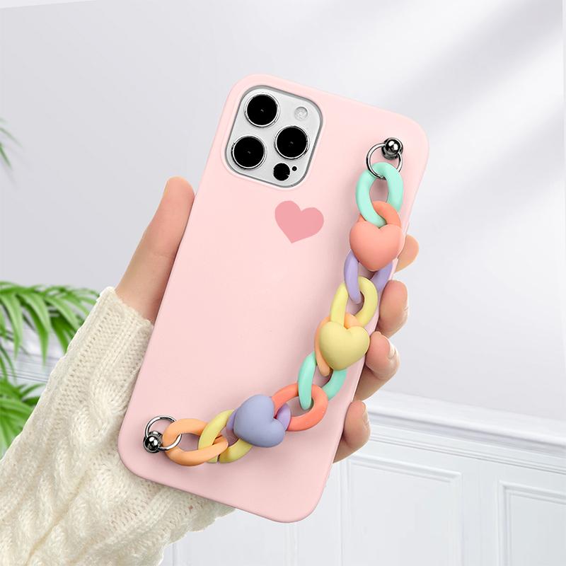 For Xiaomi Mi 11 11T 10S A3 Lite Poco M3 F3 X3 NFC 10T 9T Pro Redmi Note 9 9a 9C 8 10 5 7 8T 9S Love Lanyard Chain Soft TPU Case