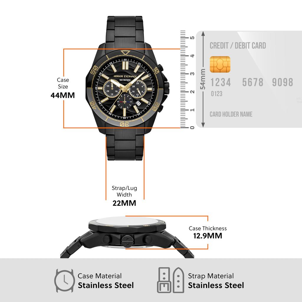 AX Armani Exchange Watch AX1963 Men's Black