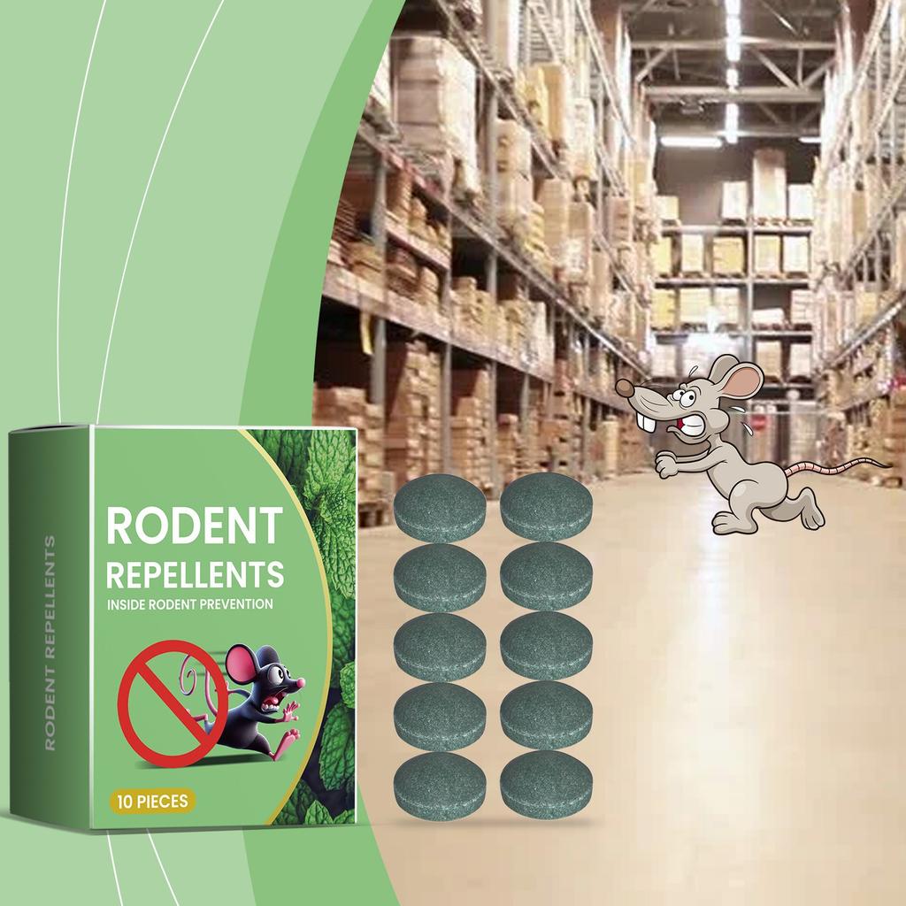 Rodent Repellent Tablets 10 Pieces Natural Indoor Pest Control for Rodent Prevention and Deterrence Safe for Home Use