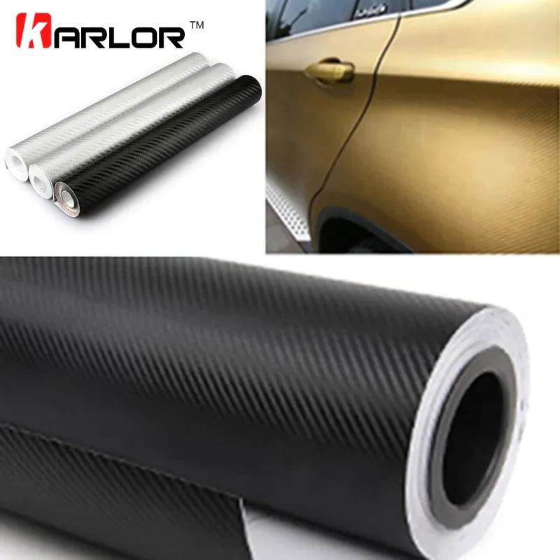 3D Carbon Fiber Vinyl Wrapping Film 60x200cm Waterproof DIY Car Sticker Motorcycle Automobiles Car Styling Exterior Accessories