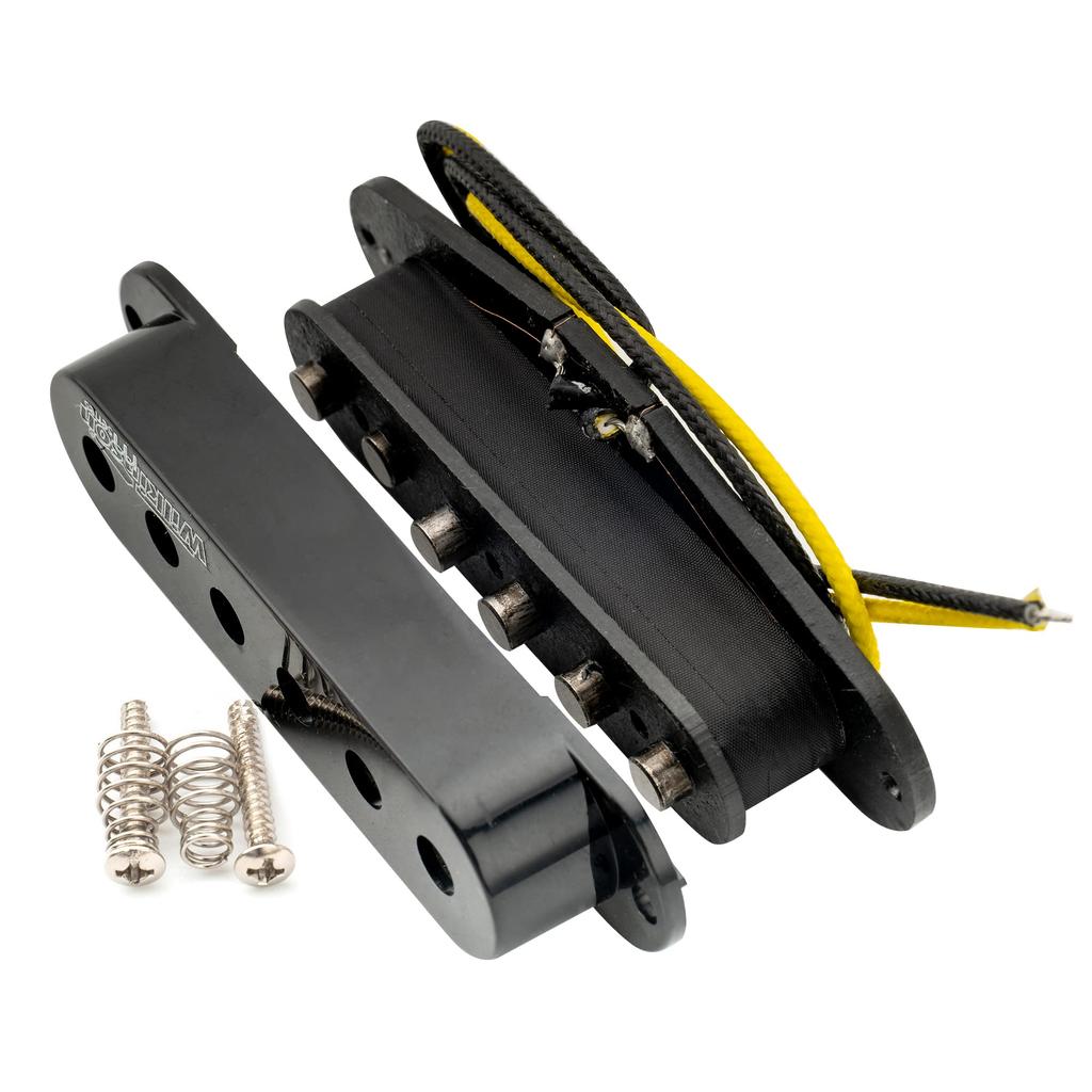 Wilkinson Vintage 60's Staggered Alnico 5 Guitar Single Pickup, Middle Pickup, for Stratocaster Electric Guitars, Black