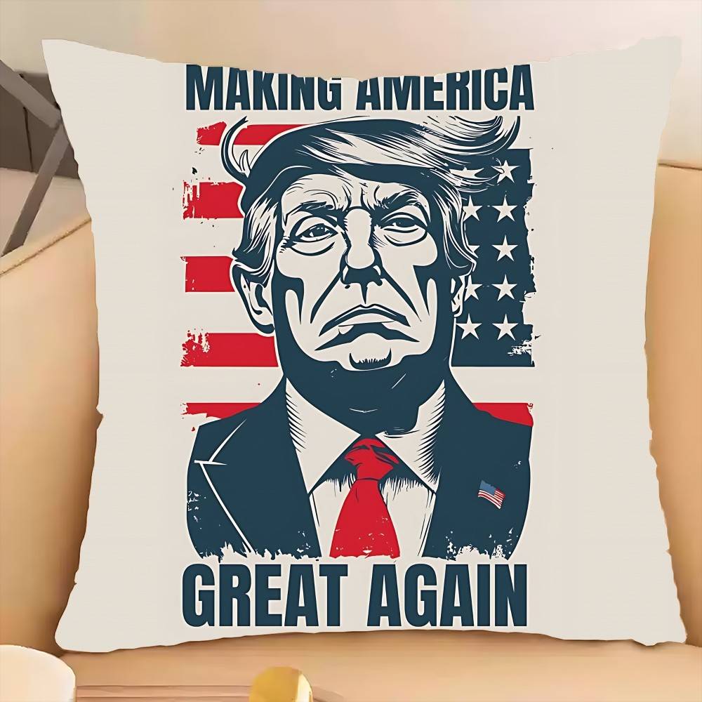 

D-Дональд-Трамп-2024 Наволочка Наволочка Декоративные наволочки для подушек Домашняя гостиная Диван Диван Сиденье Декор 16x16Inch