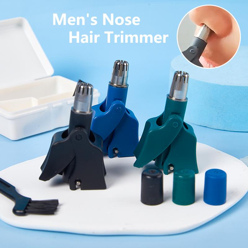 1Pcs Men'S Nose Hair Trimmer Stainless Steel Manual Trimmer Suitable For Nose Hair Razor Washable Portable Nose Hair Trimmer