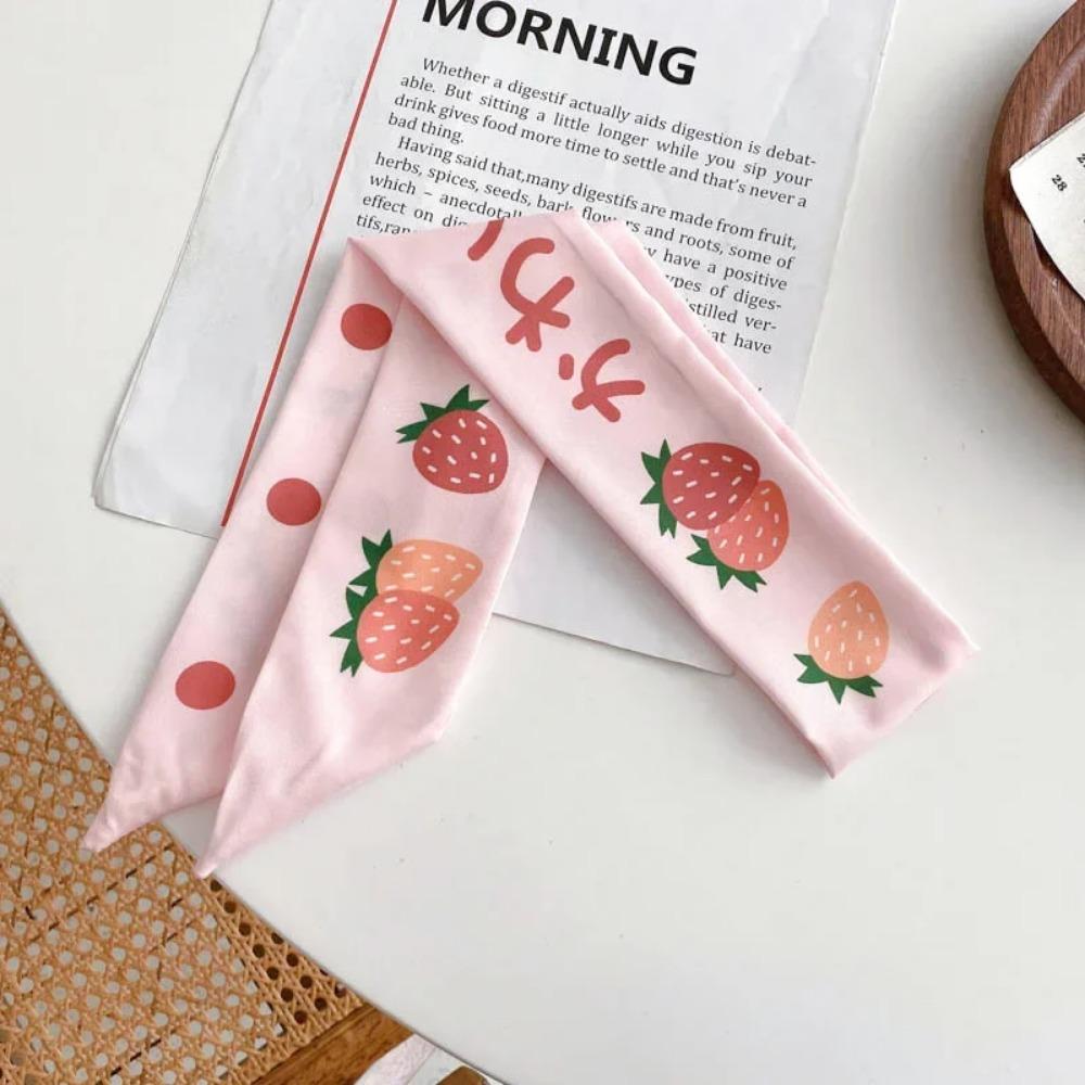 Fashion Printing Letter Hair Ribbons French Elegant Long Headband Bag Strap Accessories Girls Bow Knot Long Hair Scarf HairBand