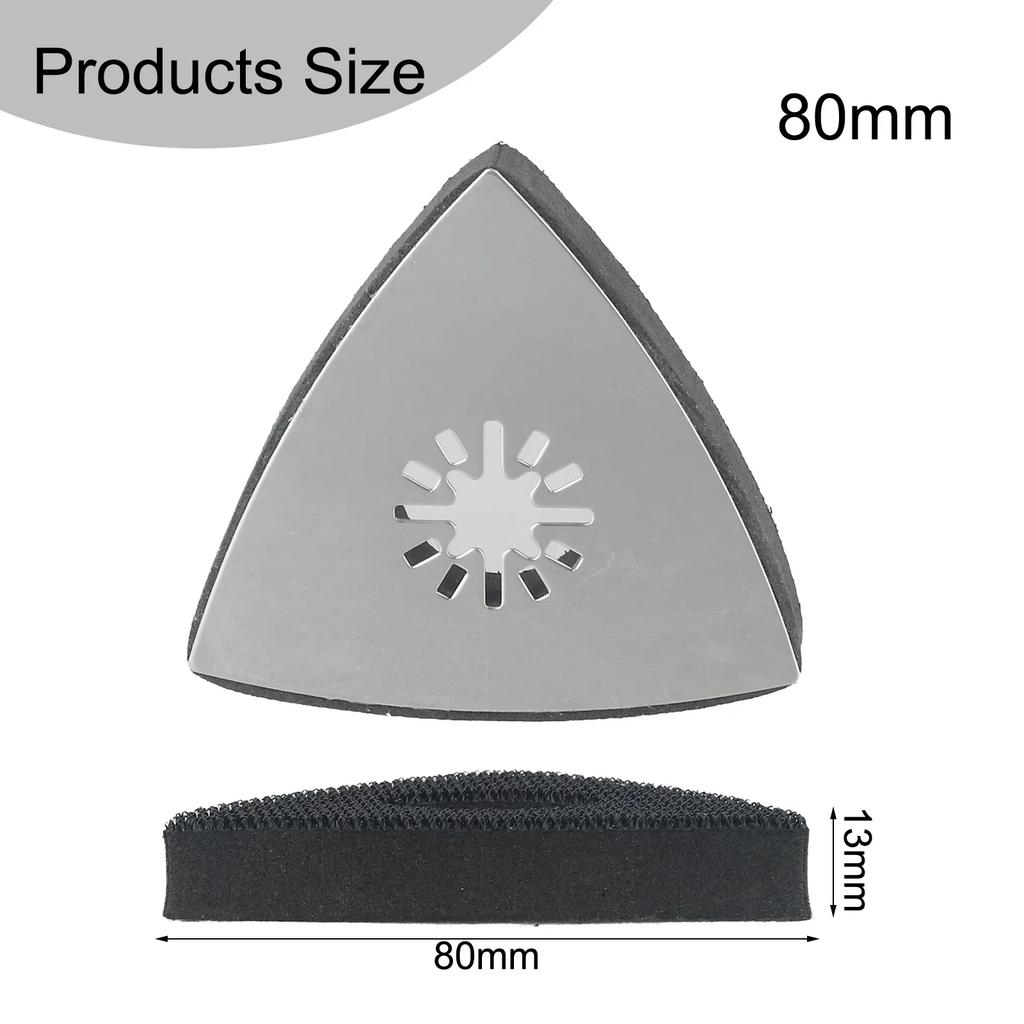 Sand Saw Blade 80mm Sand Pad Quick Release For Woodworking Triangular Stainless Steel Polishing Discs Polishing Disc For Wood