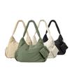 U-shape Nylon Shoulder Bag Female Literary Down Jacket Cotton Handbag Commuter Armpit Bag