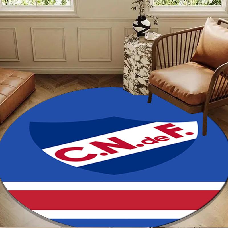 Montevideo Crest Design Round Mat, Anti-slip Circle Carpet Chair Rug For livingroom,Bedroom, Doormat Home Decor Gift Christmas Gifts