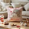 Bubu duda Mochi Peach Cat Cushion Cover Silky Short Plush with Invisible Zipper Dustproof Sofa Pillow Cover for Home Decor