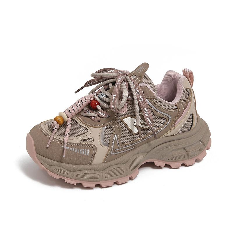 

KX new autumn platform casual sneakers show high dad shoes 35 розовый