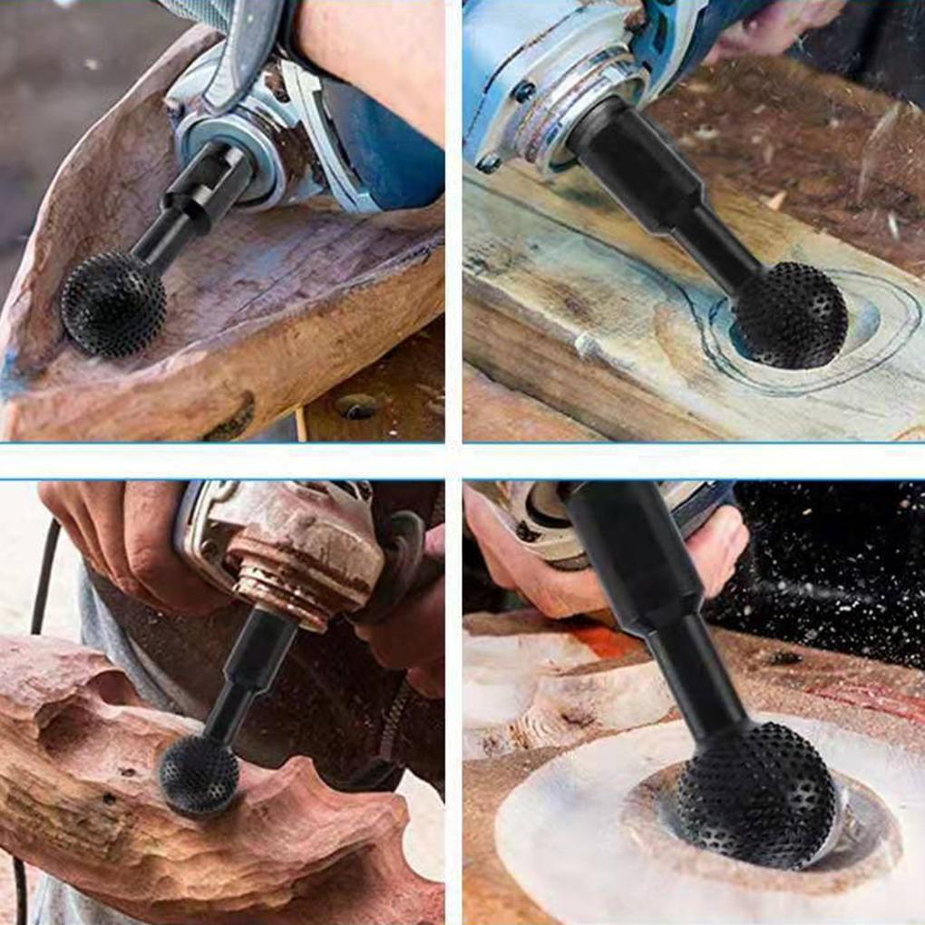 Kugelhobel, sphärische Spindeln, geformter Holzhobel, kraftvoller Schnitzaufsatz für Winkelschleifer, Holzrillenschnitzwerkzeug