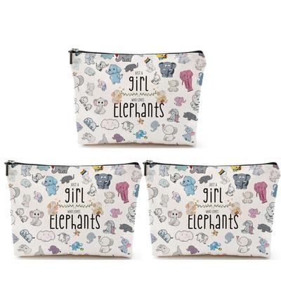 Tumecos Toiletry Coin Makeup Animal Sanitary Napkin Small Item Print Set of 3 Bag, Purse, Pouch, Waterproof, Print, Portable, Travel, Bag, Tissue,