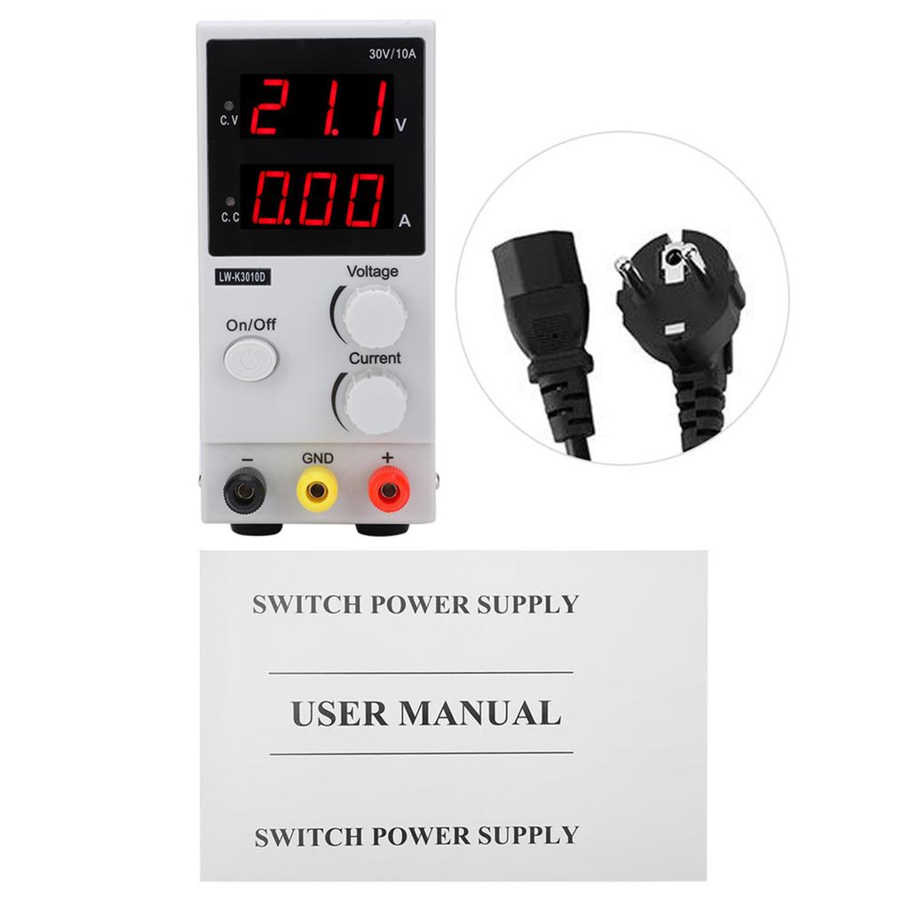 0 0 10A Output Adjustable Digital Switch DC Power Supply with 3LED Display