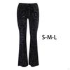 Casual Women's Dark Flared Pants Wide-Leg Trousers Streetwear Fit Leggings High-Waist Velvet
