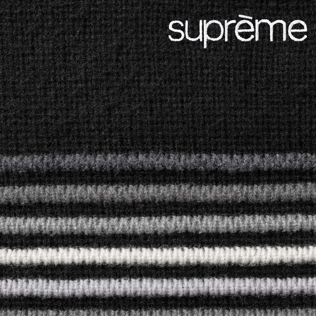Supreme Raised Stripe Sweater Black