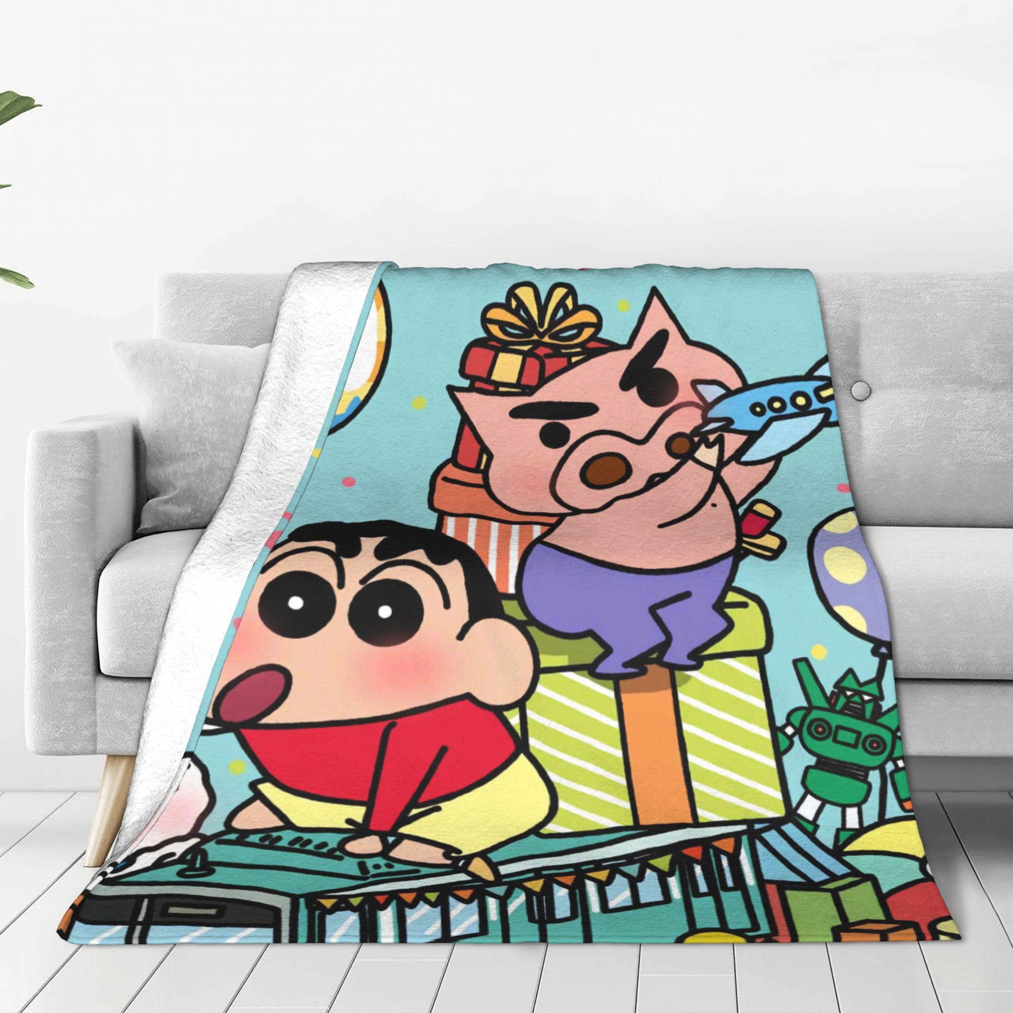 

Мягкий ПледДетский Плед для Путешествий на Самолете Забавные Карандаши Шин-чаны Плед Фланелевое Покрывало для Дивана Кресла Дивана Покрывало для Кровати 30x40in