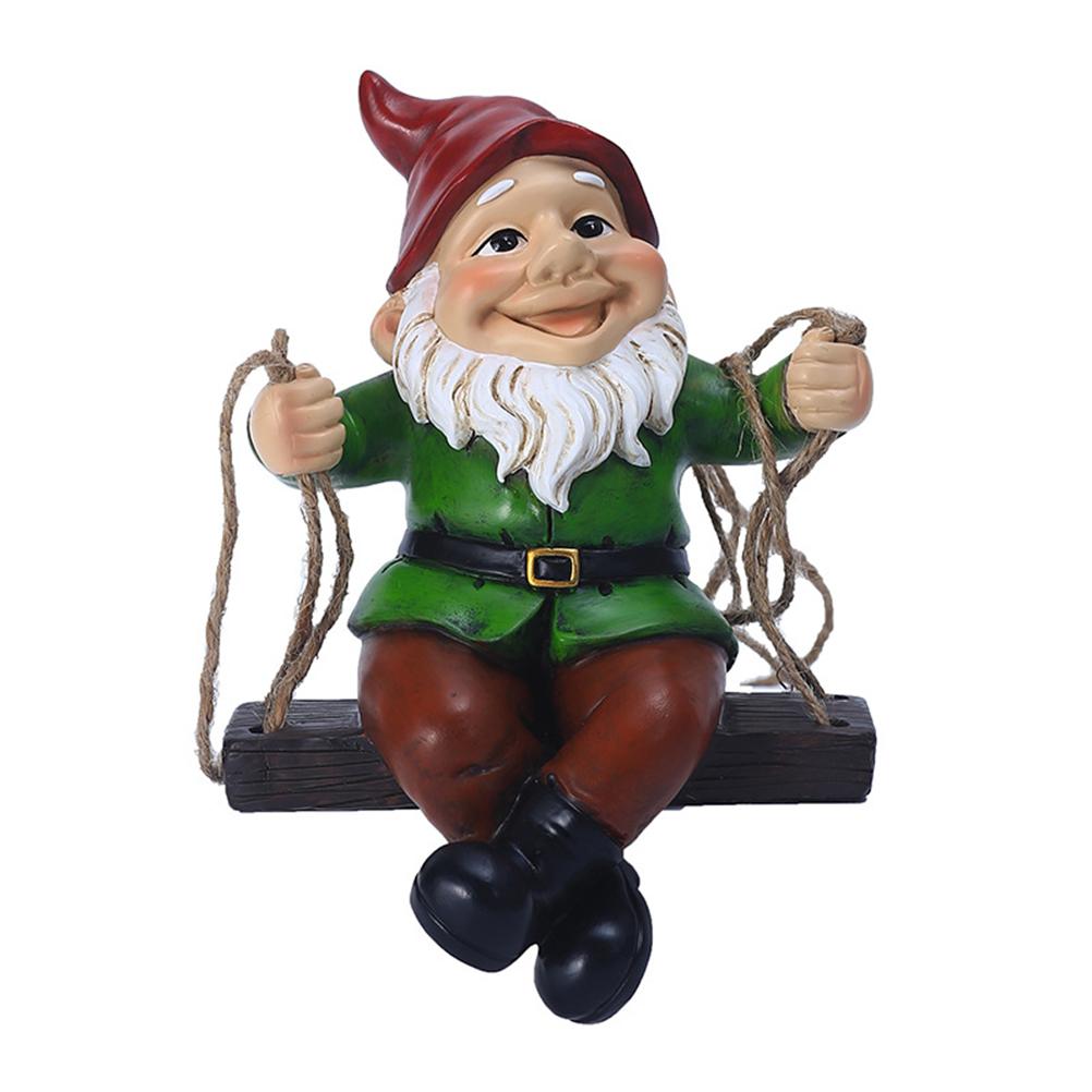 Gartenzwerg Anhänger Harz Ornament Weihnachtsgeschenk Dekoration 21x13x10cm
