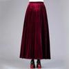 Skirt for Women Casual Versatile Elastic High Waist Long Loose Plus Size Thickened Stretchy Solid Colour Skirt