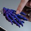 Yousheng Skeleton Hand Keychain, with Hanging Chain 3D Printed Ornament, Movable Joint Design Skull Palm Stress Relief Toy for Halloween