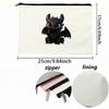 How to Train Your Dragon Toothless Pencil Case Cute Canvas Stationery Pouch for Students