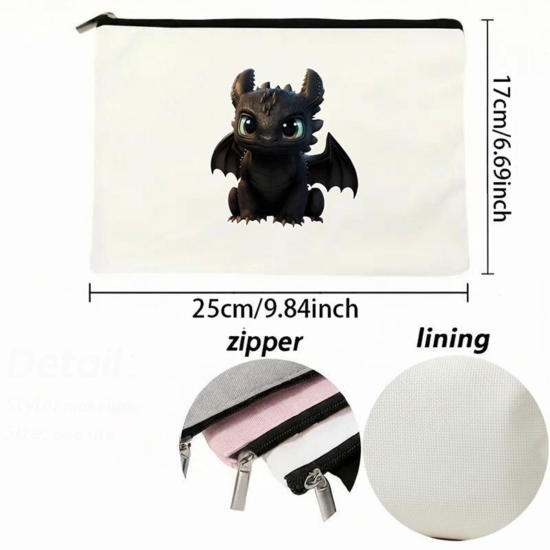 How to Train Your Dragon Toothless Pencil Case Cute Canvas Stationery Pouch for Students