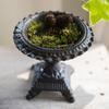 5.12in Vintage Pillar Candle Stand Iron Ornate Iron Candlestick  Fireplace Mantel Decor