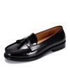 Herren-Loafer im britischen Stil mit Quasten: Modische Slipper aus Lackleder für Business Casual und formelle Anlässe
