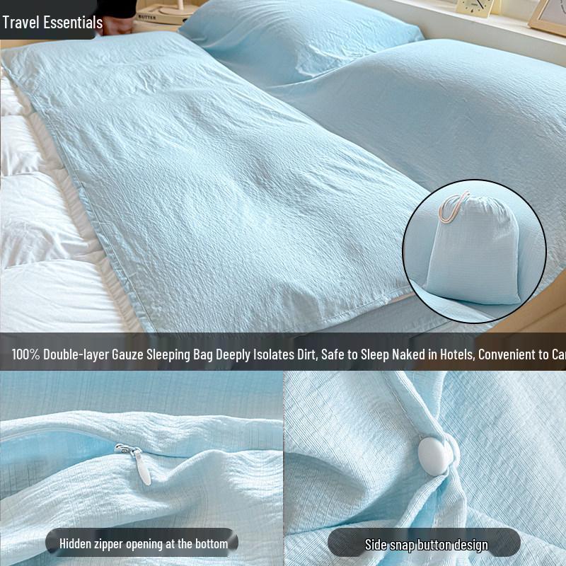 Portable Anti-Dirt Travel Sleeping Bag & Bed Sheet Set - Non-Cotton
