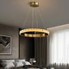 New Ring Crystal Chandelier Lamp Modern Minimalist Creative Luxury Bedroom Chandelier for Dining Room LED Crystal Pendant Lights