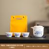 High-end outdoor tea set Guochao entangled branch lotus business express guest cup suet jade travel set fixed printing gift