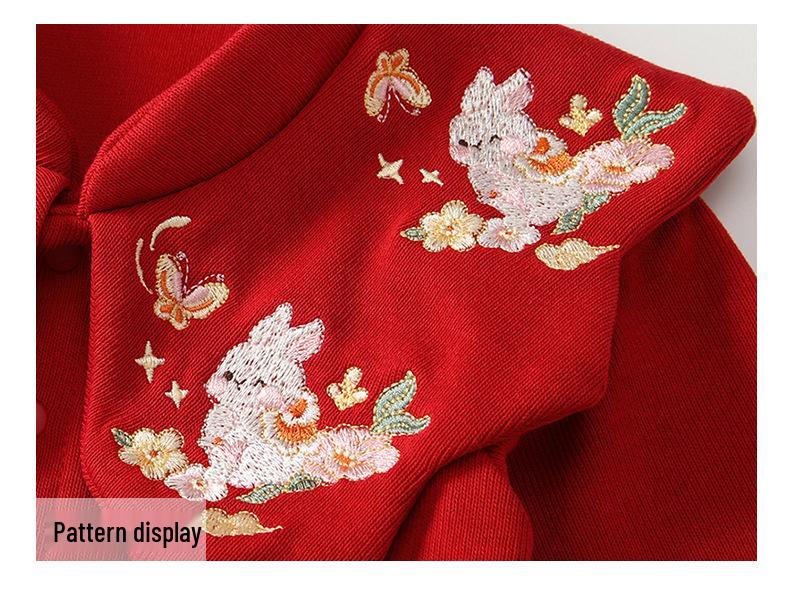 Festive Red Autumn Romper for Newborns and Infants – Class A Baby Bodysuit
