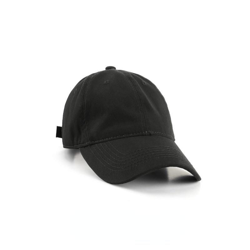 Solid color baseball cap cotton ins men's and women's black soft cap tide