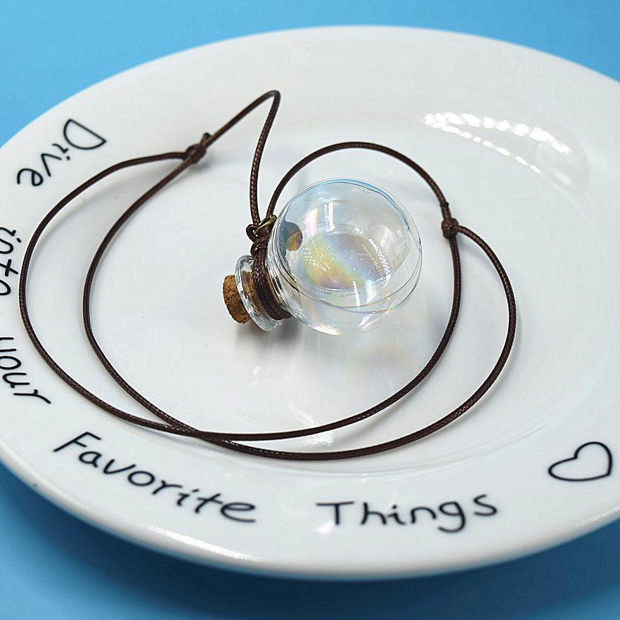 Dried Flower Essential Oil Car Pendant - High Borosilicate Glass Ball with Cork