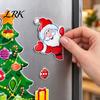 Festive Kitchen Accessories Christmas Fridge Magnets, Soft Magnetic Santa & Tree Stickers, Reusable Waterproof Decals Holiday Magnet Ornaments