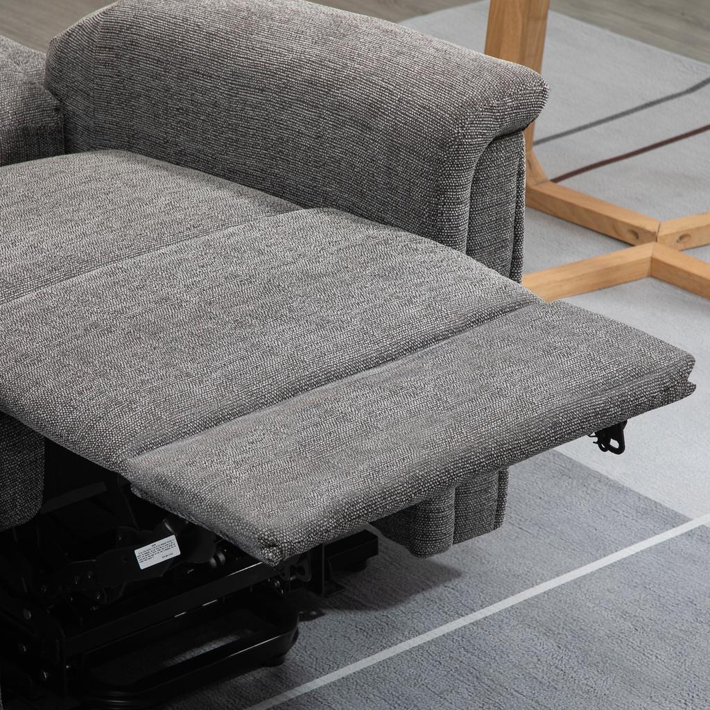 Relax Chair with Standing Aid Incl. Remote Control Footrest Steel Gray