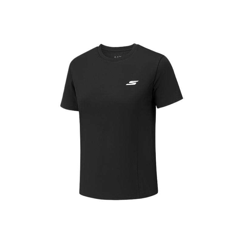 Skechers Breathable Solid Color Medium Thickness Round Neck T-Shirt Women tops P226W211-0018 S