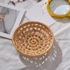 1PC Fruits Vegetable Storage Basket Hand Woven Basket Picnic Basket Handmade Bread Cover Wicker Basket Kitchen Storage