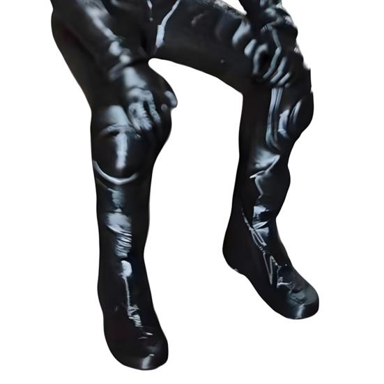 Nostalgie 3D-gedruckte Motorradfahrer-Figur, sitzende Motorradfahrer-Kunststatue, Biker-Statue Dekor für Zuhause, Büro, Schreibtischregal & Enthusiasten