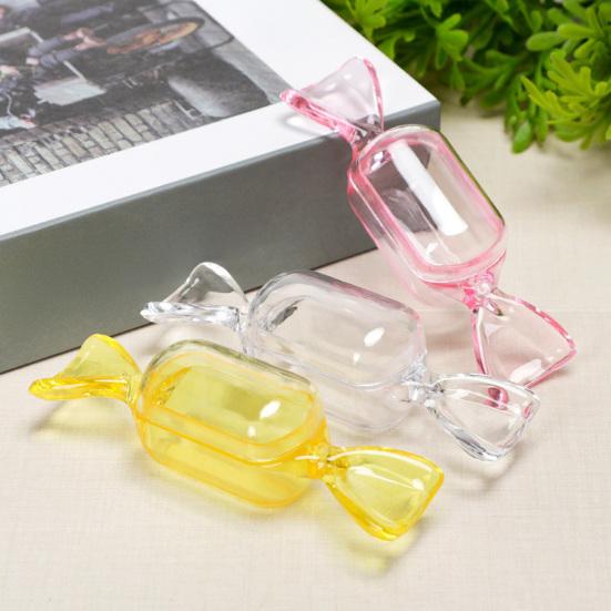 Klar geformte Süßigkeiten-Schmuckschatulle Mini-Schmuckorganizer Kunststoff-Süßigkeiten-Aufbewahrungsbehälter für Hochzeitsfeier Reise Valentinstag